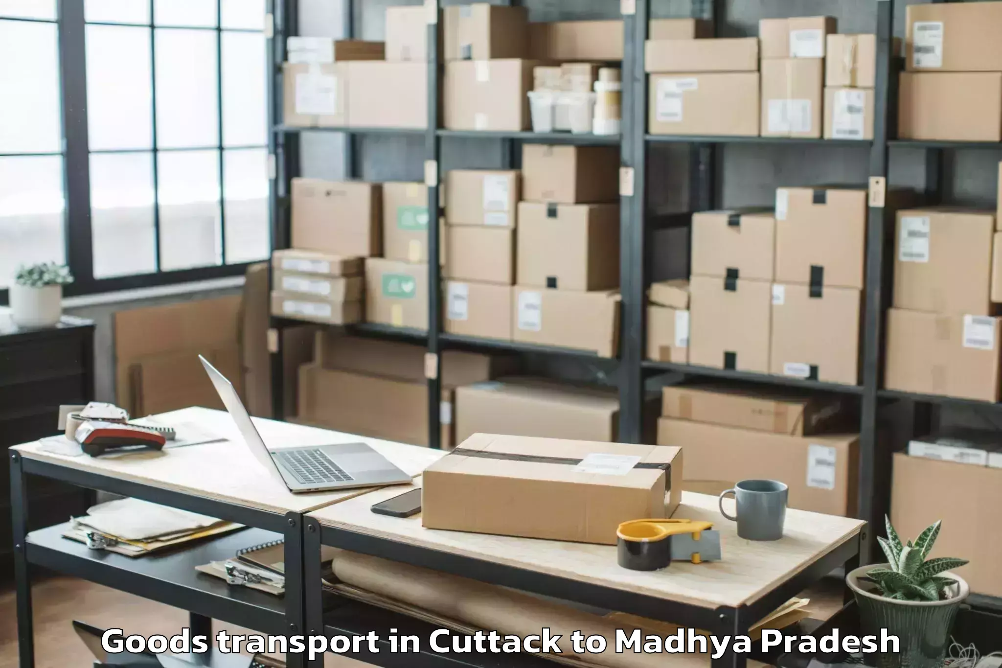 Book Cuttack to Peoples University Bhopal Goods Transport Online